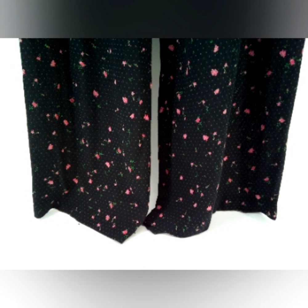 Aritzia Sunday Best Taggie Black Jumpsuit S Roses Floral Pull On Strapless - Picture 9 of 15